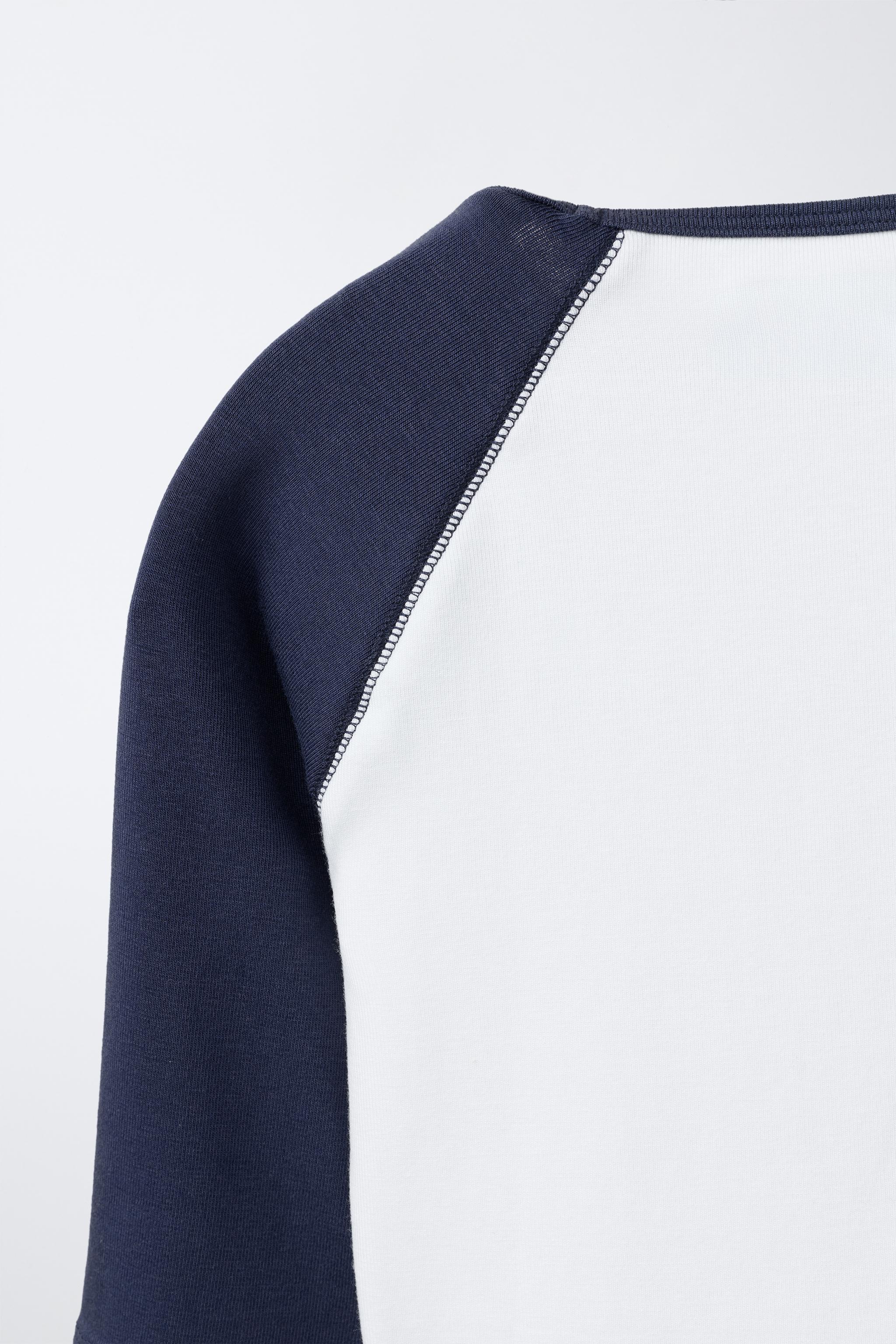 RAGLAN SLEEVE T-SHIRT WITH TEXT AND MODAL